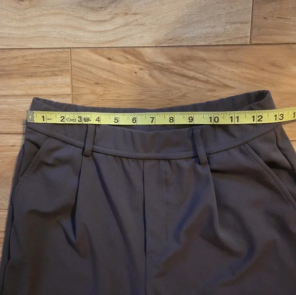 Halara Pleated Wide Leg Pants Womens Brown Pull On Work Comfy - Picture 6 of 7